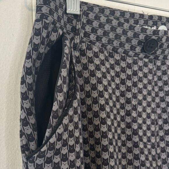 Betabrand Catstooth Dress Pants Black/Gray Cat Print Houndstooth Size Small - Picture 10 of 13